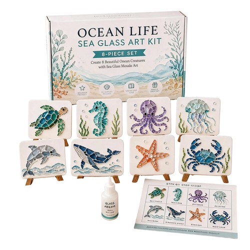 Ocean life acrylic - acrylic, mosaic