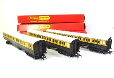 Rake of 3 x HORNBY Caledonian Coaches - GWR Brown & Cream - Comps &- Brake - OO