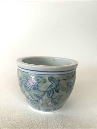 Vintage chinese planter blue - vintage,