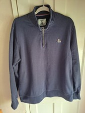 Mens Galt Sand Navy Quarter Zip Heavyweight Sweatshirt Size XL