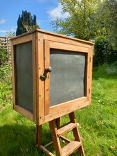 Antique Meat Safe / Kitchen Cupboard Wall mounted Antique pine zinc mesh