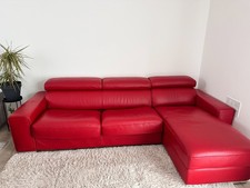 DFS large leather corner sofa