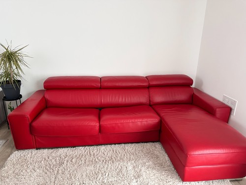 Dfs large leather corner - large, sofa