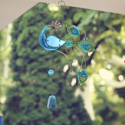 Peacock wind chimes - chimes, hanging