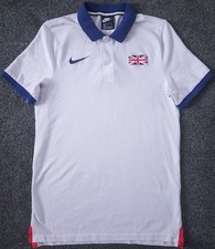Great Britain GB Athletics Nike 2019 Team Polo Shirt / White Navy Red / M Medium