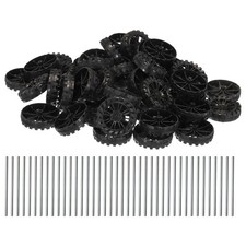 50pcs Toy Car Wheels 40mmx10mm