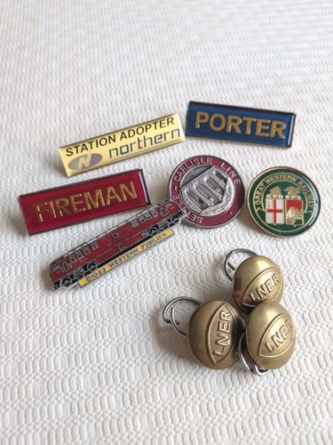 Railway badges pins and - badges,, pins,