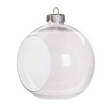 Open Front Plastic Bauble -