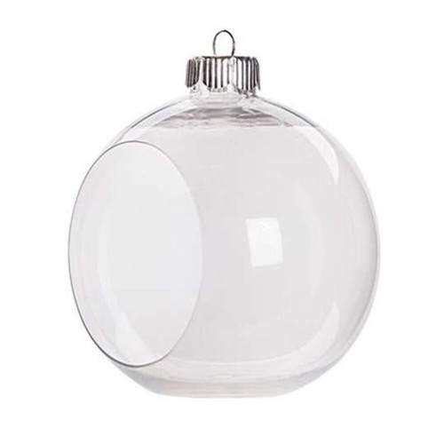 Open front plastic bauble - plastic,