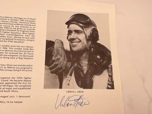 Urban drew signed photo wwii - signed,