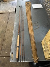 HARDY BROS 10’6” 3 PCE 1913 SPLIT CANE TROUT FLY FISHING ROD WITH ORIGINAL BAG