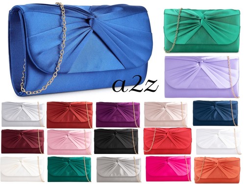 Women satin pleated clutch - pleated,