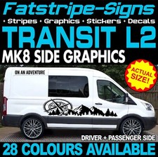 to fit FORD TRANSIT MK8 L2 MWB GRAPHICS STICKERS STRIPES CAMPER VAN MOTORHOME ST