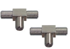2 x T Splitter F Socket