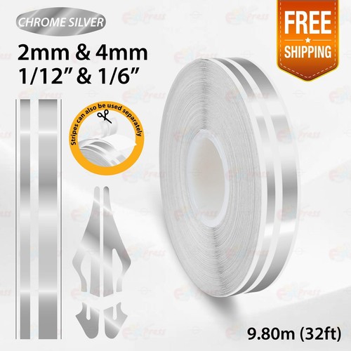 Chrome silver 12mm double - 12mm, 1/2"