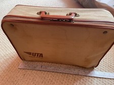 VTG UTA French Airlines Crew Bag Zip Around Canvas Pilot Flight Attendant