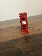 Miniature Clock Red Phone Box