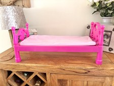 Girls Large Hot Pink Baby Doll Pink Bed with Mattress and Bedding