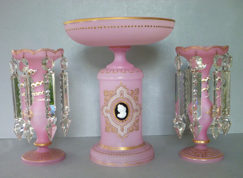 Antique pink glass - glass, lustre