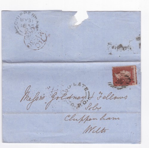 1855 fine penny red - fine,