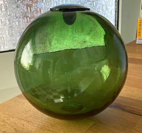 Green glass old french trawl - green,