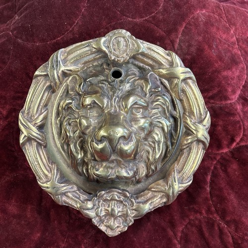 Huge antique solid brass front - antique,