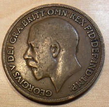George V  1920  One Penny - 1d Coin