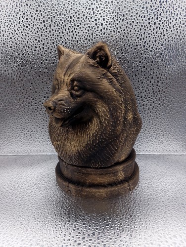 Keeshond bust - keeshond,