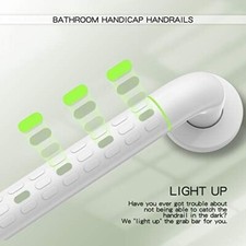 Luminous Bathroom Grab Rail – 30cm Straight Stainless Steel Safety Handle
