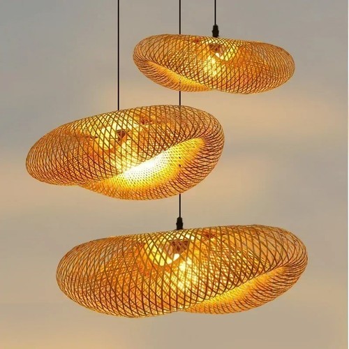 Handmade rattan bamboo pendant - rattan,