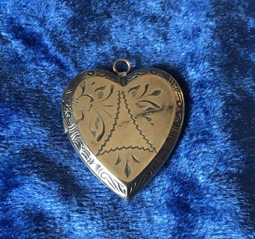 Rolled gold heart - gold, locket