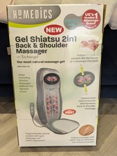 HOMEDICS Shiatsu 2 in 1 Heated Back and Shoulder Massager with Technogel & Heat