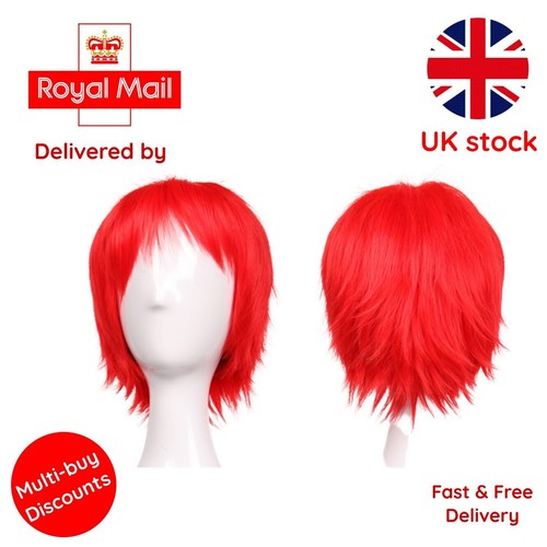 Red synthetic wig cosplay - wig,