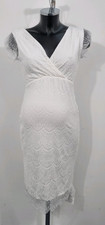 TIFFANY ROSE 'Imogen Shift' Maternity Wedding Dress Short Ivory Size 3 UK 12-14