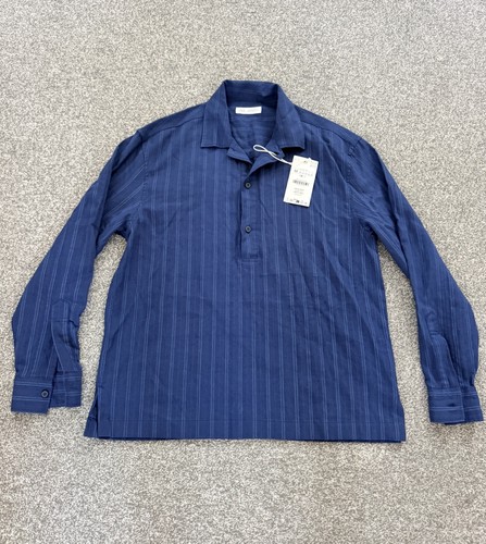 Zara linen blend stripped navy - stripped,