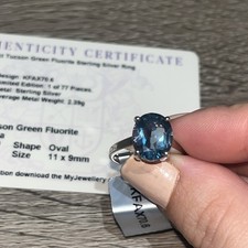 STERLING SILVER oval tucson