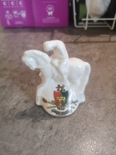 Antique Willow Art China Crest Ware  Lady GODIVA, Coventry crest on horseback
