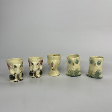 Lot Of 5  Keele Street English Pottery Owl Chicken Elephant Egg Cup Holder