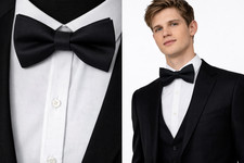 Twill Men's Bow Tie Black