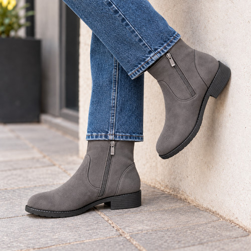 Womens ankle boots double zip - womens,