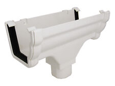 Floplast Guttering RON1WH 110mm Niagara Ogee - Running Outlet - White