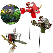Pilot Flying Biplane Wind