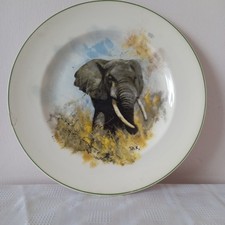 Wedgwood Elephant plate. David Shepherd. World WILDLIFE Fund 