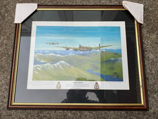 Two Dambusters aircrew signed "Target Tirpitz" Lancaster print by Keith Aspinall