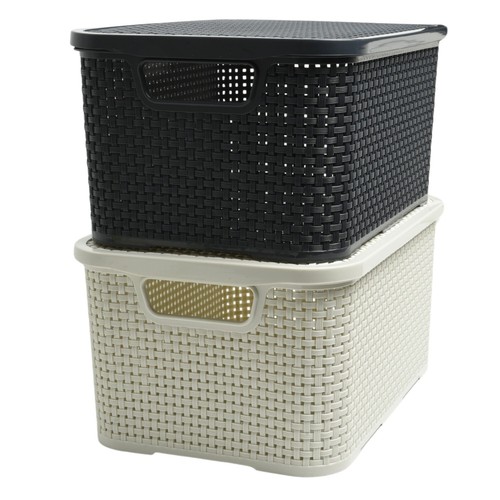 Rattan look storage - rattan, box