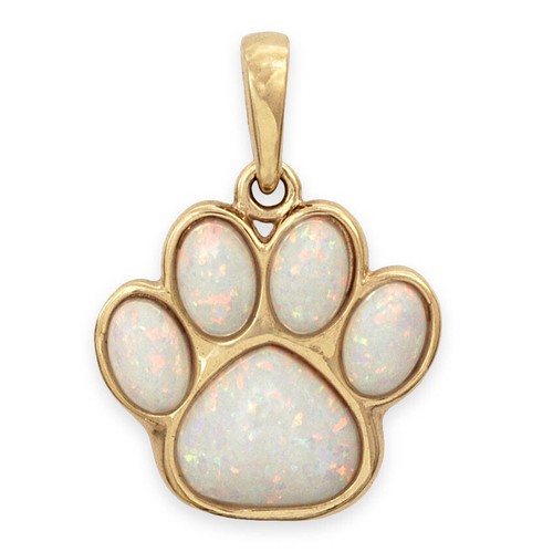 White opal solid 9ct - white, gold
