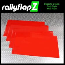 4mm Thick Universal PVC Rally Spec Mud Flaps 400mm x 450mm  x4 Mudflaps RED 001