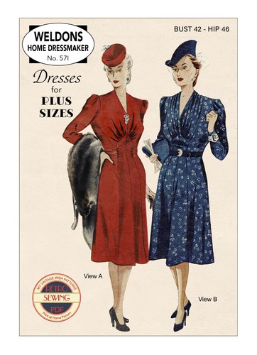 1940s two charming frocks - two,
