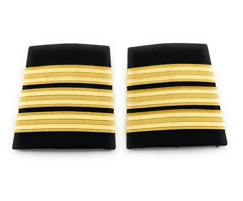 Gold strips epaulettes - ,