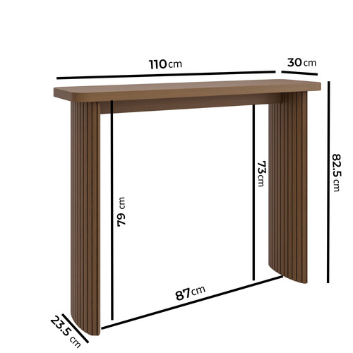 Slim narrow walnut finish - walnut,